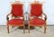 1st Part 19th Century Louis Philippe Cherry Wood Armchairs, Set of 2 24