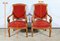 1st Part 19th Century Louis Philippe Cherry Wood Armchairs, Set of 2 26