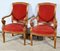 1st Part 19th Century Louis Philippe Cherry Wood Armchairs, Set of 2 3