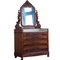 Vintage Art Nouveau Mirror Dressing Table with Marble and Burl Wood, Image 2