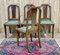 Art Deco Chairs in Walnut and Skai Seats, 1930s, Set of 4, Image 9