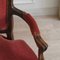 Banco de sofá vintage tapizado en rojo, Imagen 10