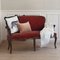 Vintage Sofa Upholstered Bench in Red 7