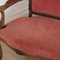 Banco de sofá vintage tapizado en rojo, Imagen 5