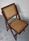 Wood and Rattan Folding Chair, 1970s 3