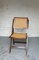 Wood and Rattan Folding Chair, 1970s, Image 1