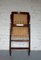 Wood and Rattan Folding Chair, 1970s 4