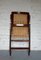 Wood and Rattan Folding Chair, 1970s, Image 4