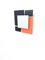 Postmodern Black and Orange Wall Mirrors attributed to Ettore Sottsass, 1980s, Set of 2 5