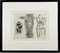 Willi Baumeister, Group with Carved Figures, 1943, Signed, Limited and Dated, Image 1