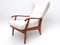 Fauteuil Inclinable Vintage avec Structure en Merisier, 1950s 2