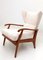 Fauteuil Inclinable Vintage avec Structure en Merisier, 1950s 1