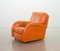 Vintage French Leather Lounge Chairs, 1980s, Set of 2 11