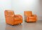 Vintage French Leather Lounge Chairs, 1980s, Set of 2, Image 1