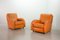 Vintage French Leather Lounge Chairs, 1980s, Set of 2 4