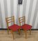 Kitchen Chairs in Red, 1950s, Set of 2 1