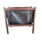 Mid-Century Scandinavian Rosewood and Leather Magazine Rack 4