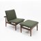 Set aus Sessel und Ottoman Japan Serie von Finn Juhl für France & Søn / France & Daverkosen, 1960er 3