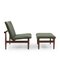 Lounge Chair and Ottoman Japan Series by Finn Juhl for France & Søn / France & Daverkosen, 1960s, Set of 2 1