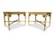 Chippendale Faux Bamboo Tray Top Side Tables on X-Frame Bases, 1990s, Set of 2, Image 5