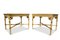 Tables d'Appoint Chippendale avec Plateau en Faux Bambou sur Bases en X, 1990s, Set de 2 5