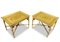 Tables d'Appoint Chippendale avec Plateau en Faux Bambou sur Bases en X, 1990s, Set de 2 2