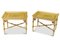 Tables d'Appoint Chippendale avec Plateau en Faux Bambou sur Bases en X, 1990s, Set de 2 3