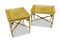 Chippendale Faux Bamboo Tray Top Side Tables on X-Frame Bases, 1990s, Set of 2 4