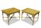 Chippendale Faux Bamboo Tray Top Side Tables on X-Frame Bases, 1990s, Set of 2 1