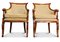William IV Bergere Armchairs with Cream Damask Upholstery, 1990s, Set of 2, Image 2