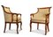 William IV Bergere Armchairs with Cream Damask Upholstery, 1990s, Set of 2 4