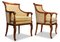 William IV Bergere Armchairs with Cream Damask Upholstery, 1990s, Set of 2 3