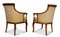William IV Bergere Armchairs with Cream Damask Upholstery, 1990s, Set of 2 5