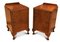 Art Deco Burr Walnut Night Stands on Cabriole Legs & Figured Walnut Fronts, 1920s, Set of 2 1