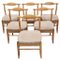 Fumay Chairs attributed to Guillerme Et Chambron for Vous Maison, France, 1970s, Set of 6 1