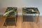 Brass Coffee Tables in Green Marble Tops in the style of Maison Jansen, 1940s, Set of 2 5