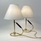 Lampade da parete e da tavolo regolabili in ottone e bachelite 306 attribuite a Kaare Klint, anni '50, Immagine 3