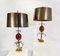 Fractal Table Lamps attributed to Maison Charles, 1970, Set of 2 3