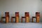 Mid-Century Italian Modern Leather Chairs in the style of Tobia Scarpa, 1960s, Set of 4 3