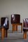 Mid-Century Italian Modern Leather Chairs in the style of Tobia Scarpa, 1960s, Set of 4, Image 15