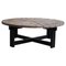 Round Coffee Table in Wood & Ceramic Tiles from Trioh, Denmark, 1978, Image 1