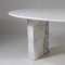 Mesa de comedor de mármol de Carrara blanco, años 70, Imagen 9