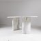 Mesa de comedor de mármol de Carrara blanco, años 70, Imagen 2