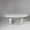 Mesa de comedor de mármol de Carrara blanco, años 70, Imagen 1
