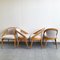 Mid-Century Chairs in Beech & Looped Fabric by Charles Ramos, 1950s, Set of 4 5