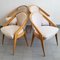 Mid-Century Chairs in Beech & Looped Fabric by Charles Ramos, 1950s, Set of 4 2