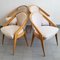 Mid-Century Chairs in Beech & Looped Fabric by Charles Ramos, 1950s, Set of 4, Image 2