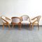 Mid-Century Chairs in Beech & Looped Fabric by Charles Ramos, 1950s, Set of 4 10