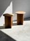 Brutalist Wooden Coffee Tables or Poufs, 1970s, Set of 2 3
