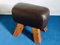 Vintage Leather Bench, 1930s 5